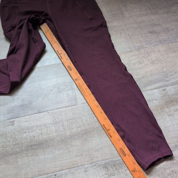 Torrid Pants Womens 1X Burgundy Purple Leggings Rayon Nylon Blend Stretch - Picture 4 of 7
